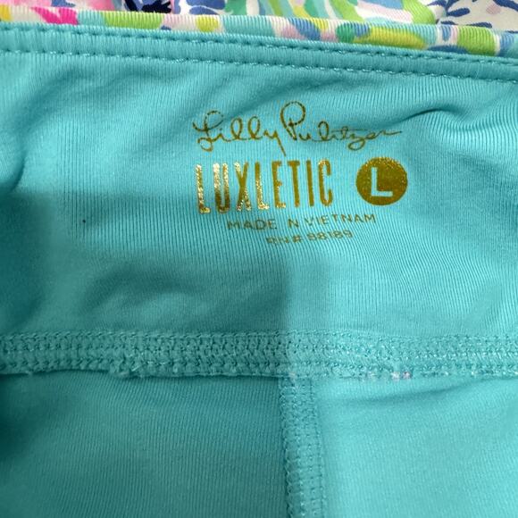 Lilly Pulitzer Luxletic Aila Skort Sz L Blue Multi Floral Print UPF50+ Nylon - Picture 5 of 10